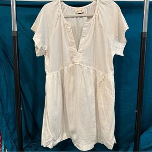 Cream Short Sleeve Dress